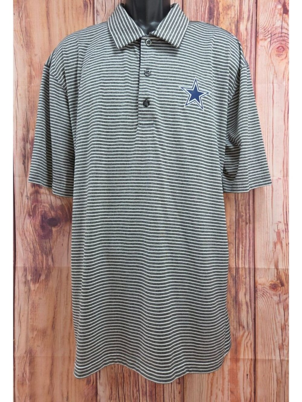 Dallas Cowboys Authentic Striped Polo Size 2XL